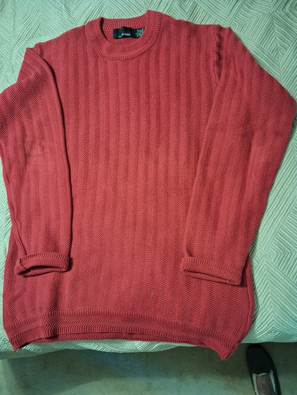 Bill Blass L Men's Red Crewneck Knit Sweater